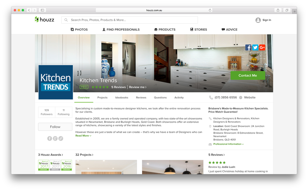 Kitchen TRENDS Announced Winner of Best of Houzz 2017